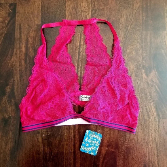 NWT Free People Pink Lace Bralette - Picture 3 of 4